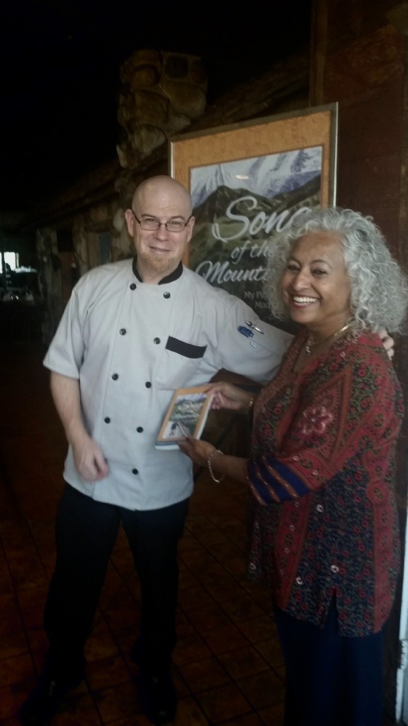 Author Shakuntala Rajagopal and Chef Keith of Port Edward